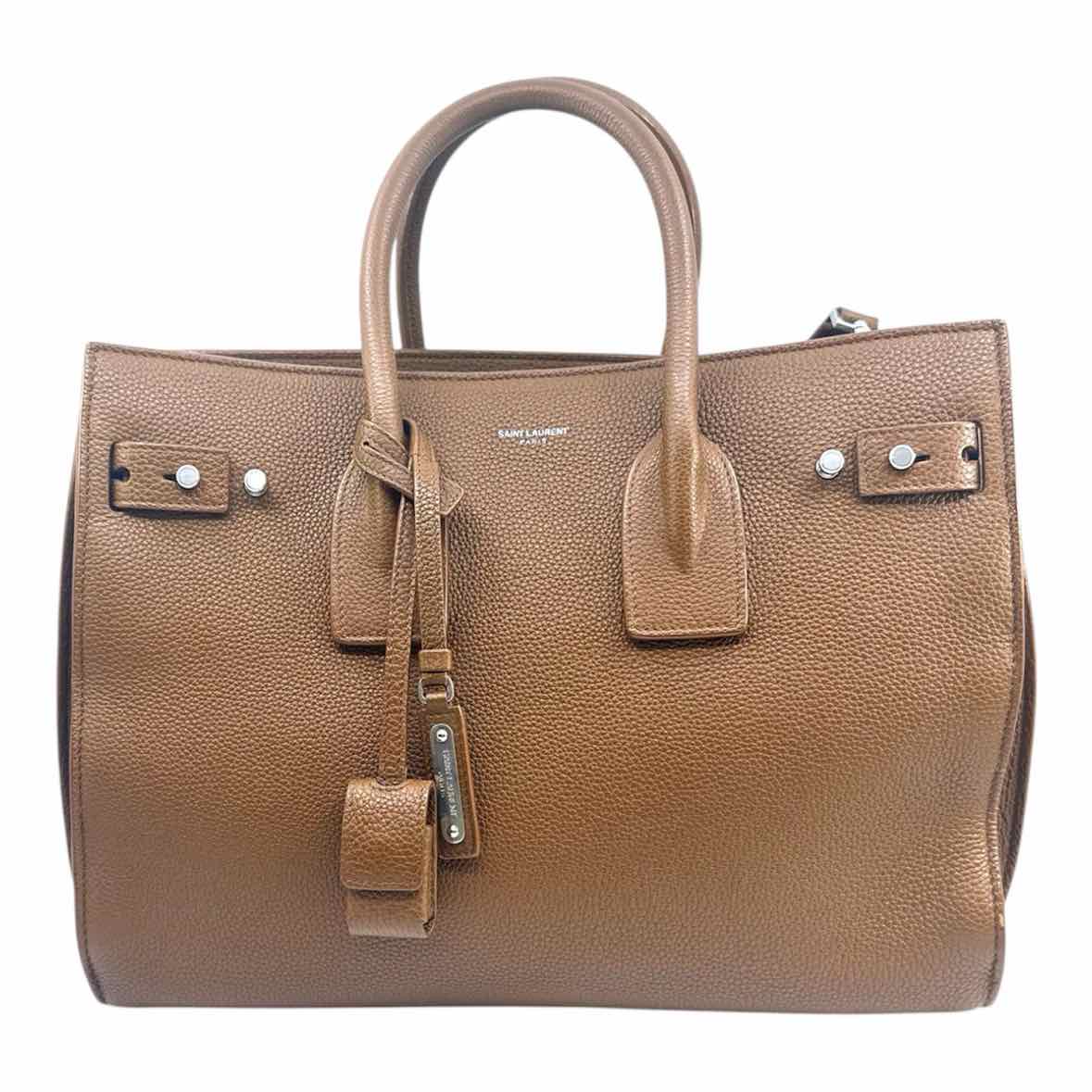 SAINT LAURENT Brown Leather Handbag