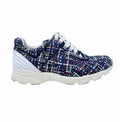 CHANEL Size 6.5 Multi-Color Tweed Sneakers
