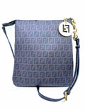 FENDI Brown Coated Leather Monogram Handbag