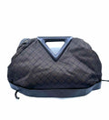 BOTTEGA VENETA Triangle Bag Brown Canvas Checkered Handbag