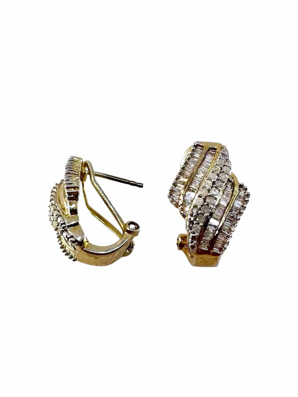 14K Diamond Pierced Earrings