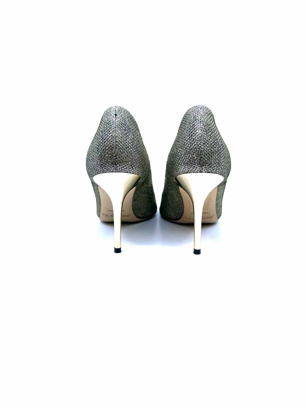 JIMMY CHOO Size 7.5 Silver Pumps