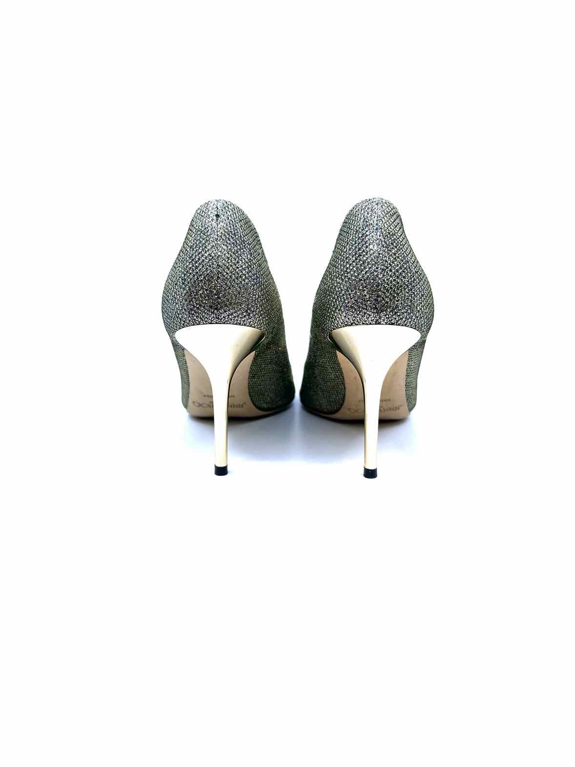 JIMMY CHOO Size 7.5 Silver Pumps