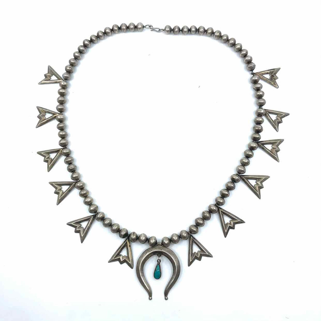 Sterling Silver Arrowhead Turquoise Necklace