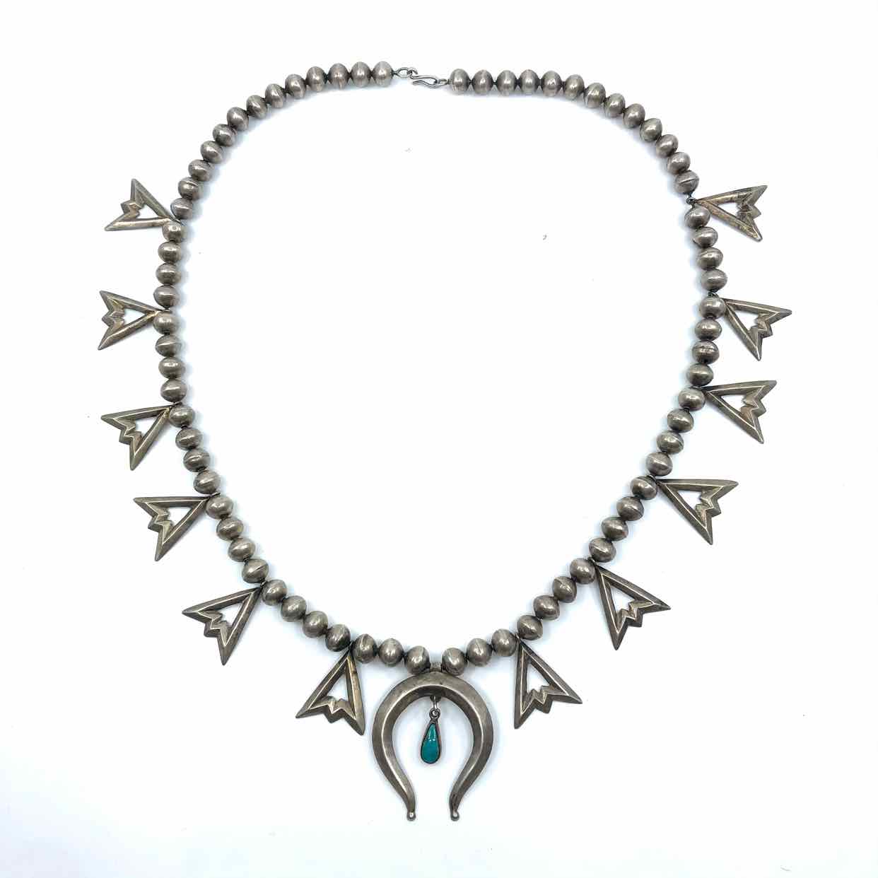Sterling Silver Arrowhead Turquoise Necklace