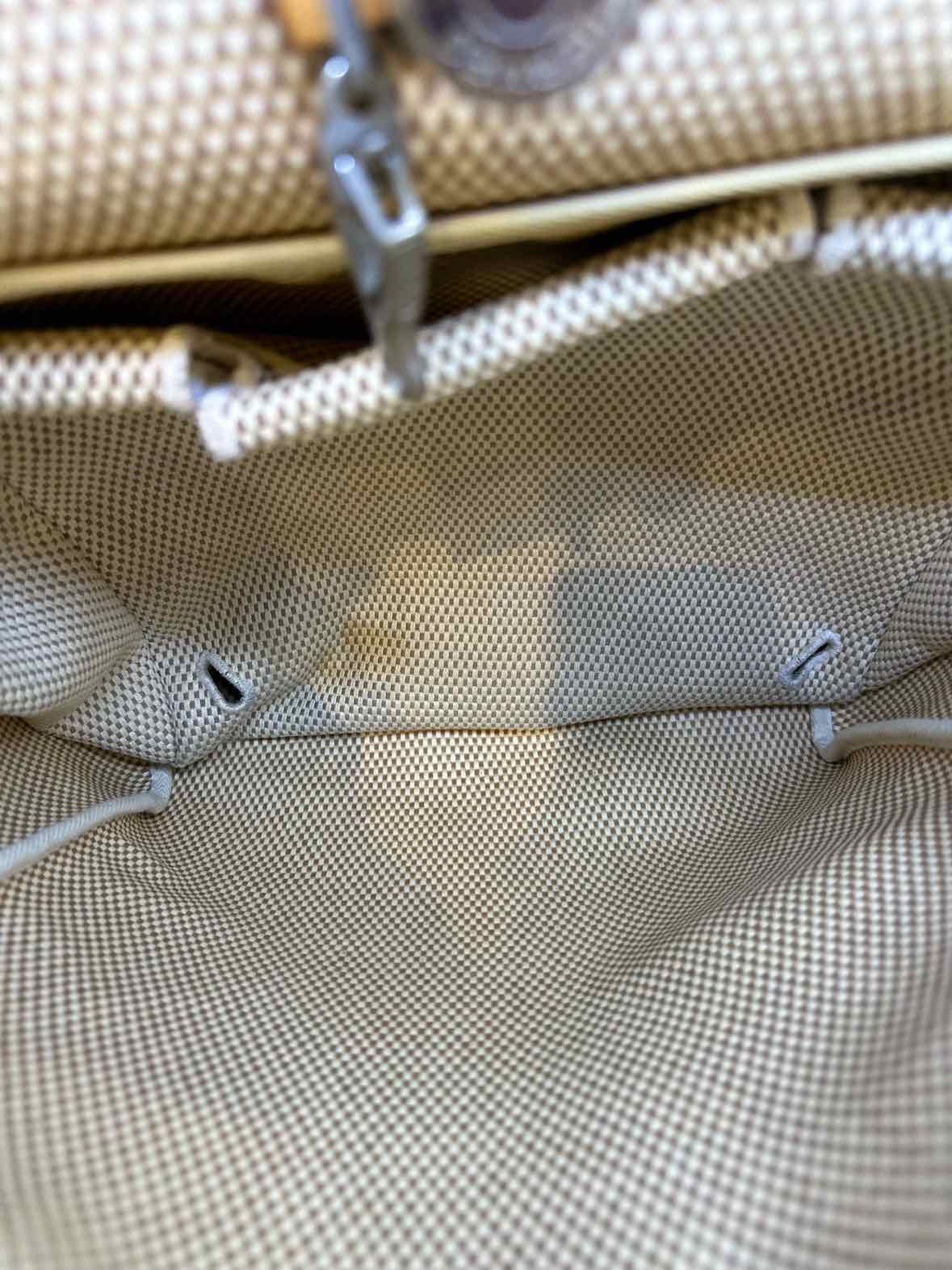 HERMES Herbag Beige Canvas Lace Solid Backpack