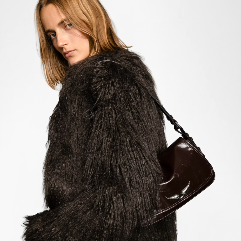 Zadig & Voltaire Le Zouzou Vintage Patent Bag - Brownie