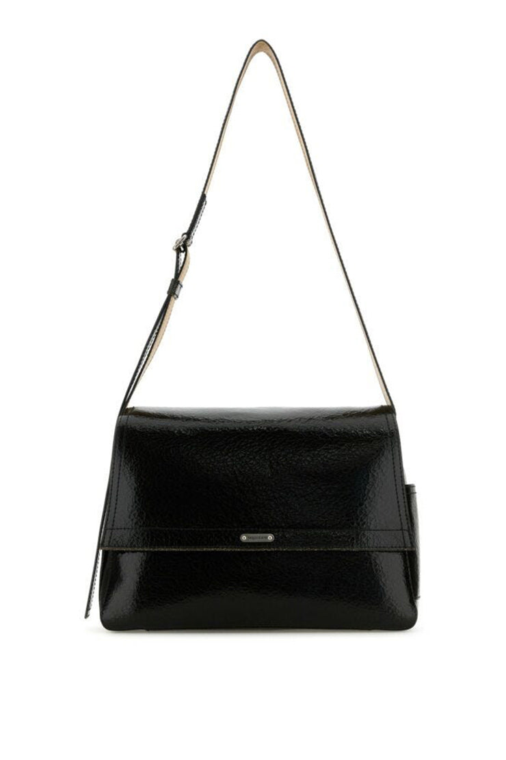 CRACKLED LEATHER HANDBAG