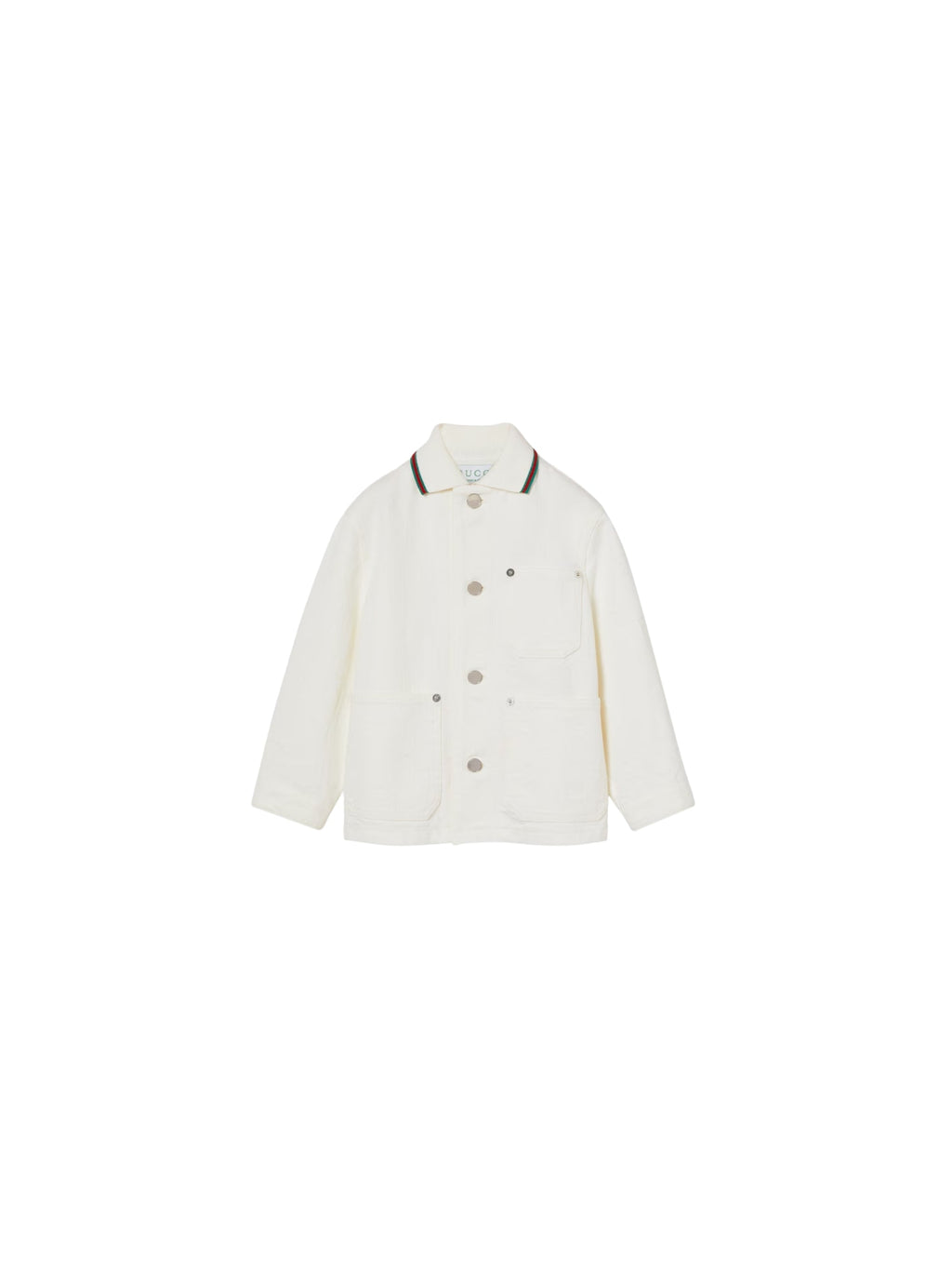 CHILDREN'S GG DENIM JACKET WITH WEB