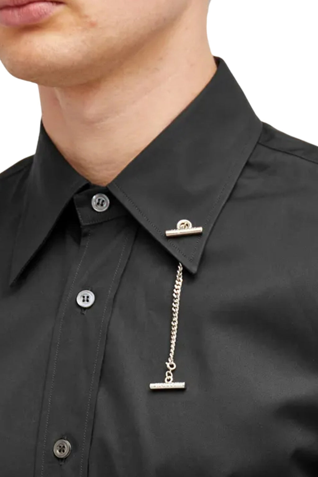 T CHAIN COLLAR SHIRT