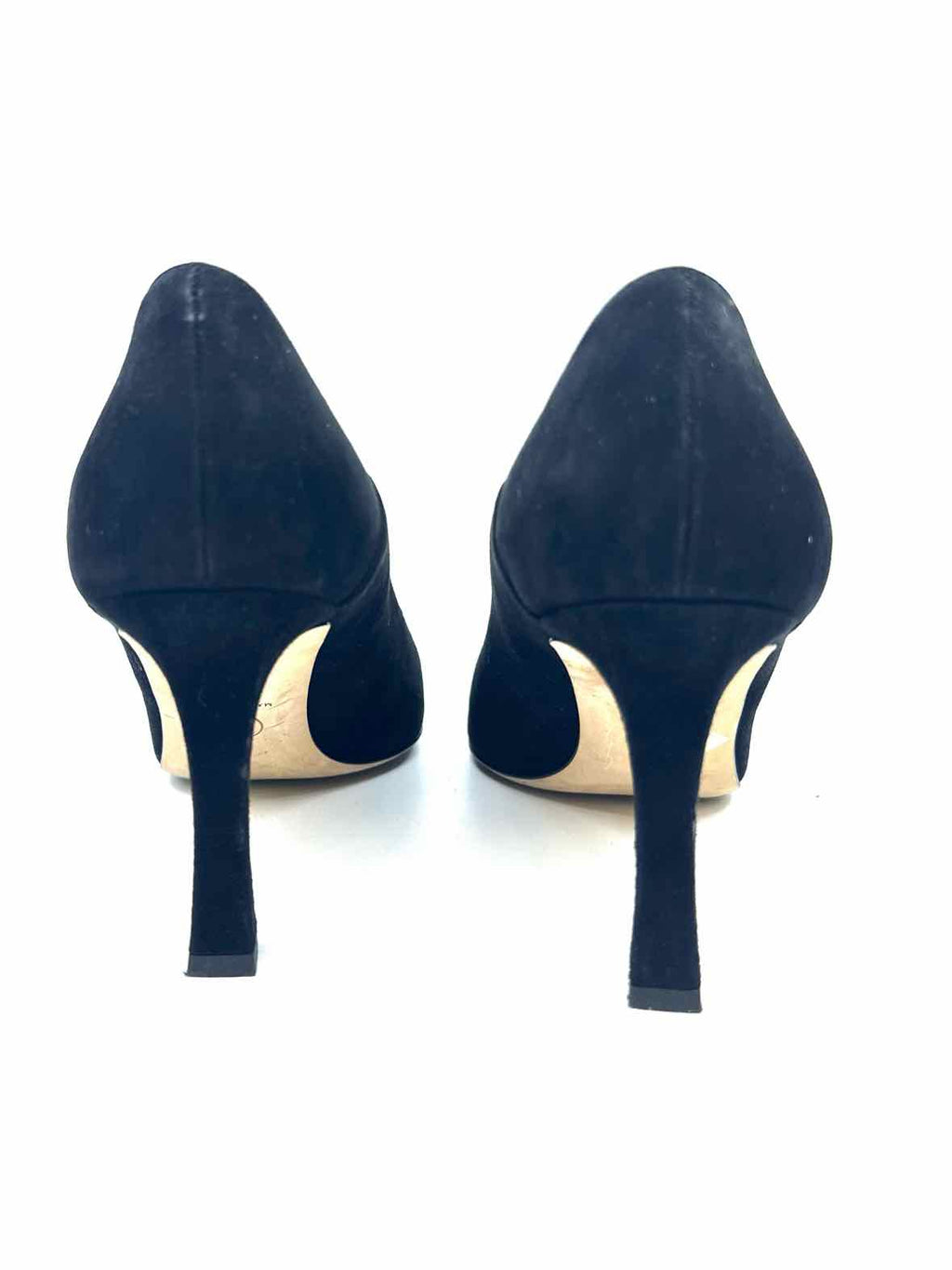 CHANEL Size 8.5 Black Suede Solid Pumps