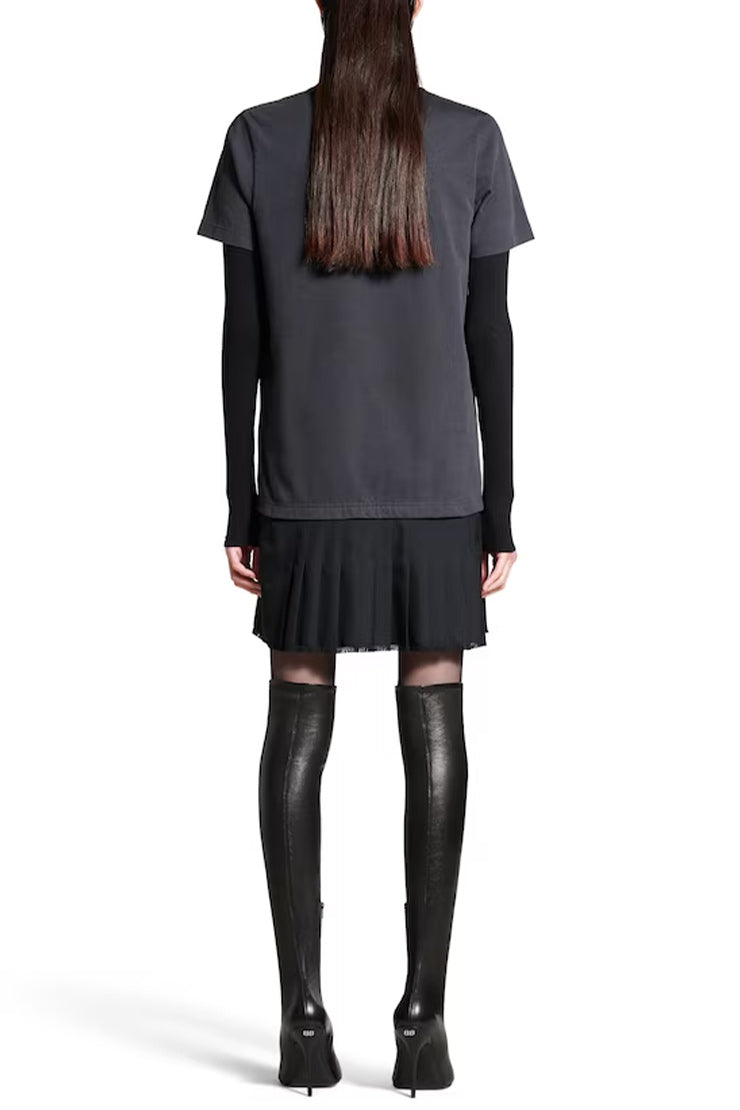 LAYERED DESTROYED T-SHIRT DRESS