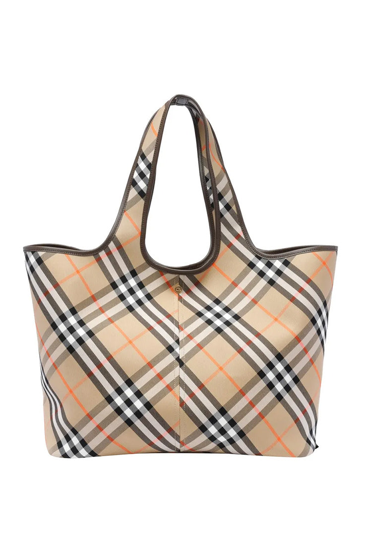 MEDIUM CHECK TOTE BAG