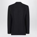 Navy Blue Wool Blend Jacket