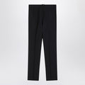 Classic Navy Blue Wool Blend Trousers