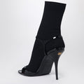 Avenue Sock Black Sandal In Patent Leather And Mesh