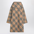 Beige Flounced Midi Skirt