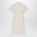 Ivory trench dress in viscose