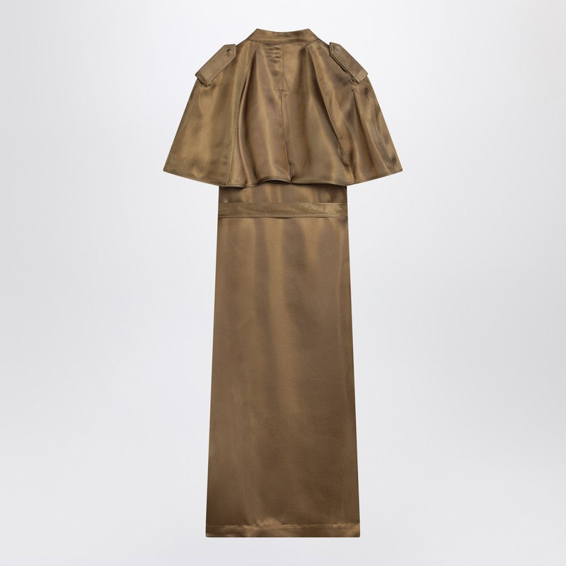 Viscose twill trench dress