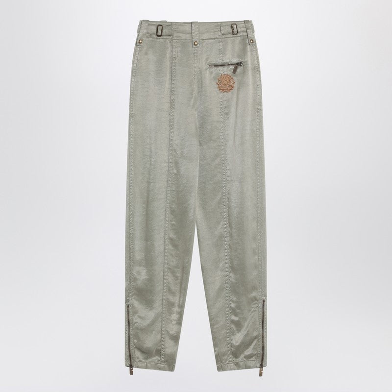 Trousers with B Shield emblem in lyocell