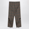Cargo Pants Check Pattern In Silk Blend
