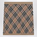 Wool and mohair blend check mini skirt