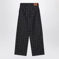 Indigo jeans in Check pattern denim