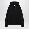 Black sweatshirt with Check-pattern inserts