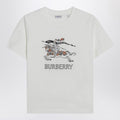 White cotton T-shirt with EKD design