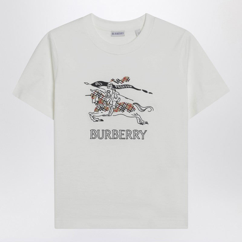 White cotton T-shirt with EKD design