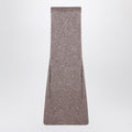 Light Brown/silver Maxi Skirt With Sequins