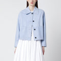 Light blue leather jacket
