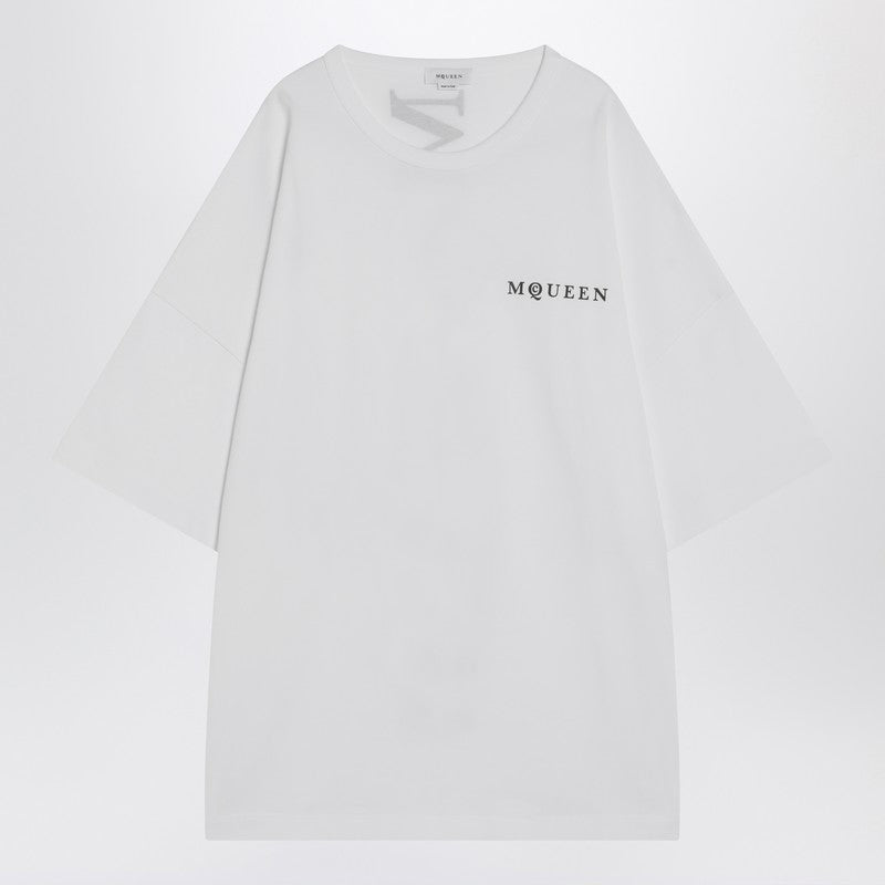 White oversized t-shirt with logo