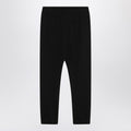 Teo black cotton and cashmere trousers