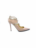 JIMMY CHOO Size 11 Nude Leather Pumps