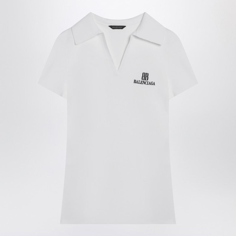 White short-sleeve Nano BB tank top