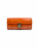 CHLOE Continental Burnt Coral Solid Wallet
