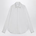 White cotton shirt with studs