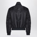 Black nylon zip bomber