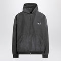 Trompe L''Oeil anthracite mélange cotton sweatshirt