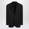 Single-breasted jacket black in wool