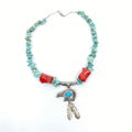 NAVAJO Sterling SIlver Turquoise Necklace