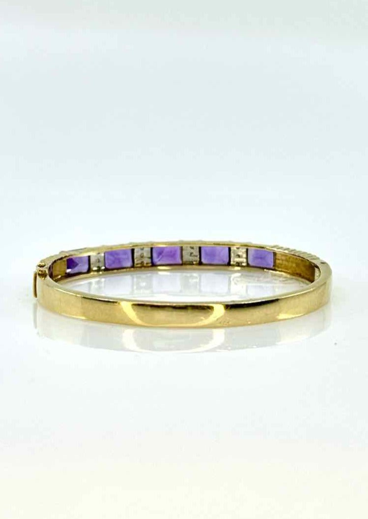 Amethyst Diamond 14K Bracelet