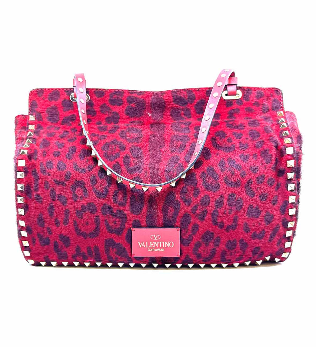VALENTINO Red Pony hair Handbag