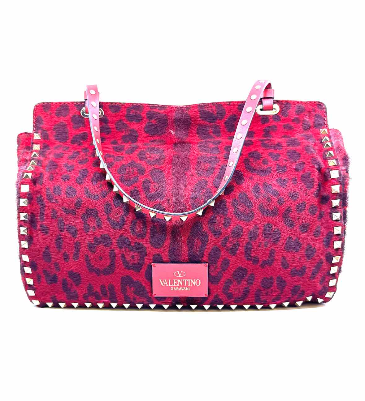 VALENTINO Red Pony hair Handbag