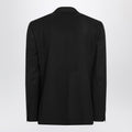 Single-breasted black wool jacket