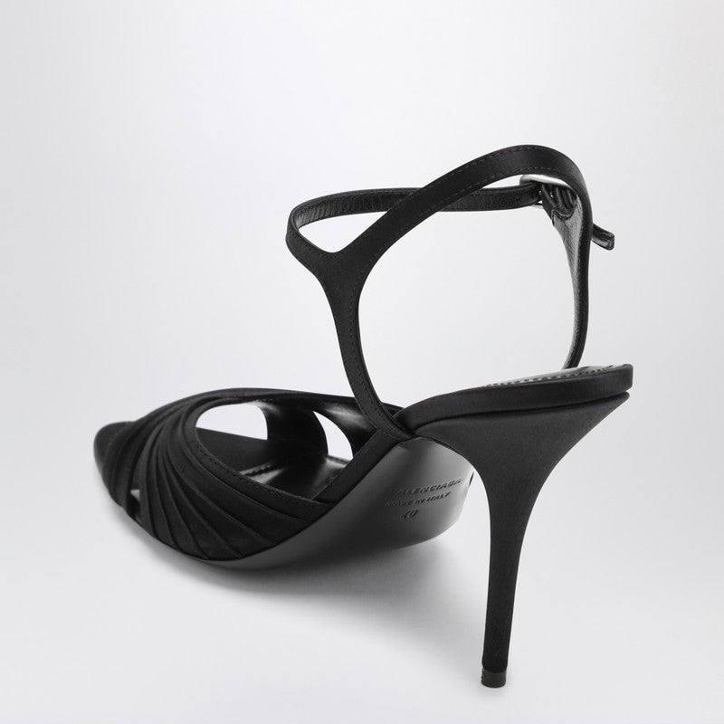 Black Dynastie satin sandals