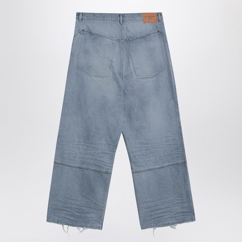 Light blue baggy jeans with rips
