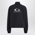 Black washed Loop Sports Icon zip jacket