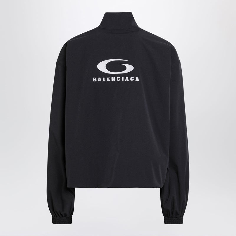Black washed Loop Sports Icon zip jacket